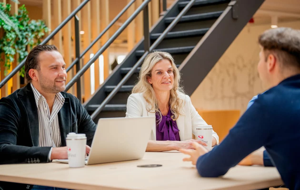 Colleagues meeting at the office